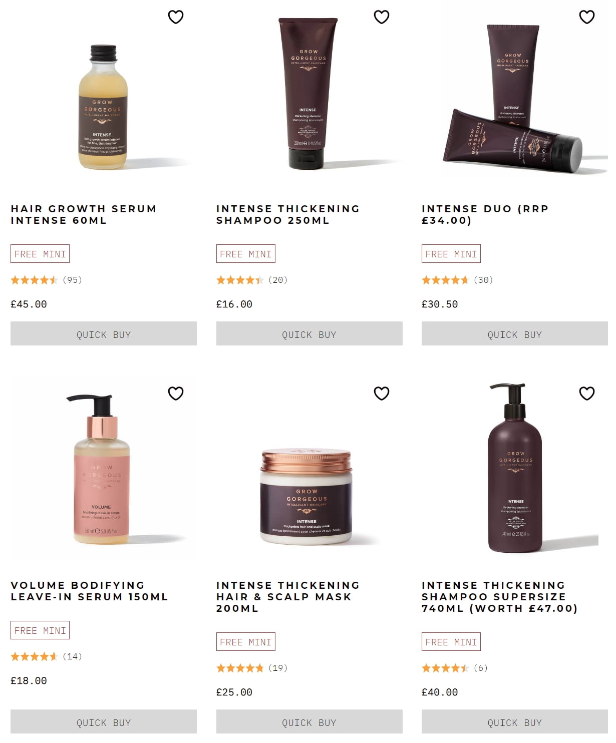 25% off single products at Grow Gorgeous