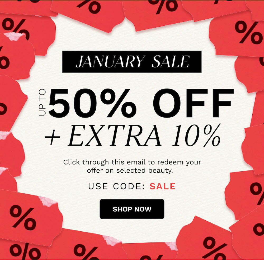 January Sale at Lookfantastic: Up to 50% off selected 