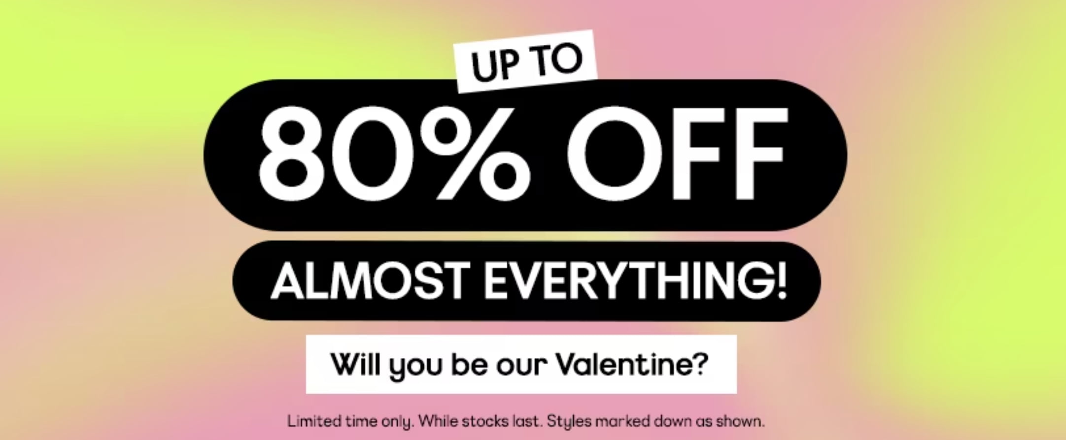 Up to 80% almost everything at ASOS