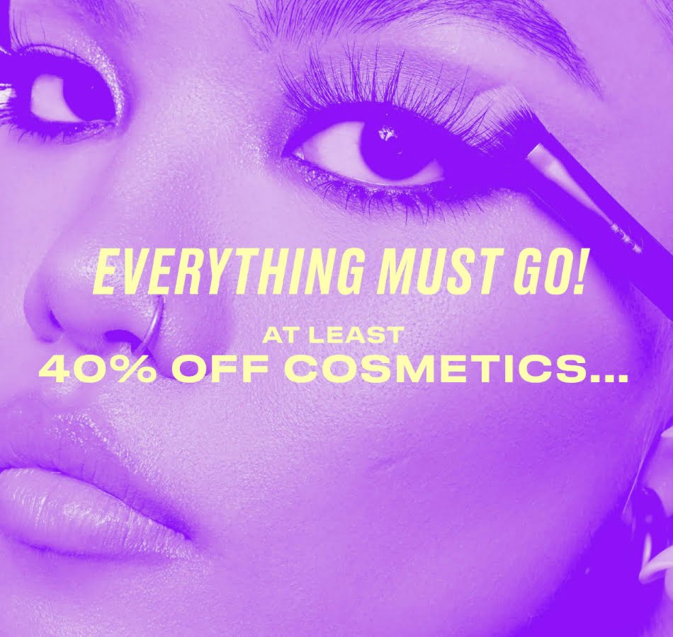 At least 40% off Cosmetics at BEAUTY BAY
