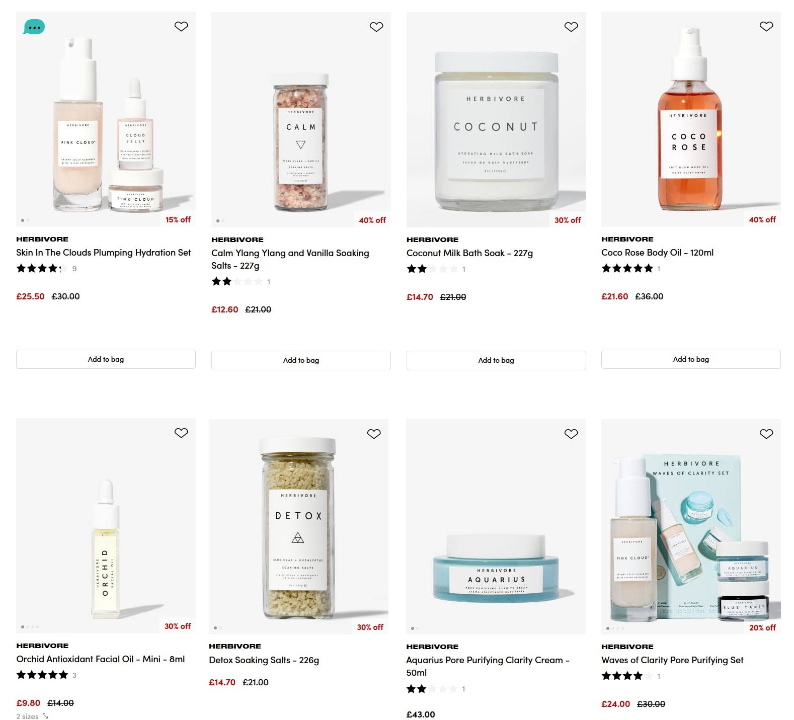 Up to 40% off Herbivore at BEAUTY BAY