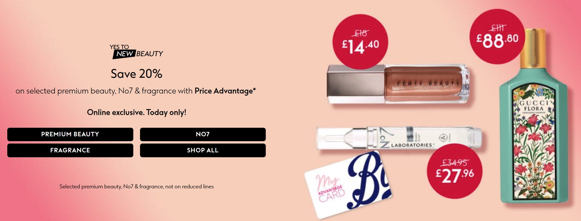 Save 20% on selected premium beauty and fragrance at Boots