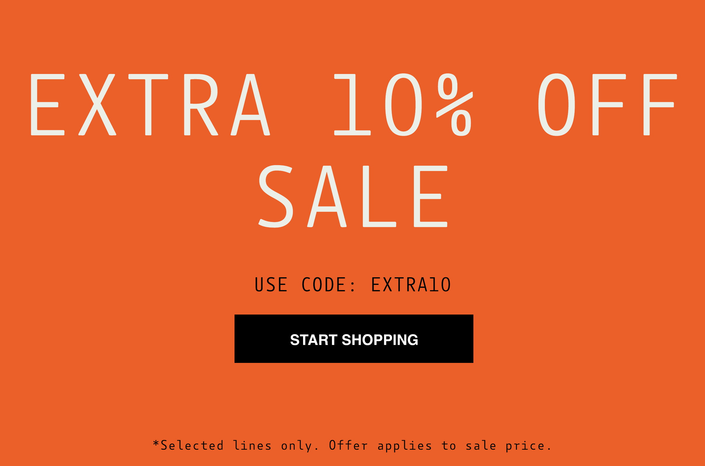 Extra 10% off Sale at Coggles