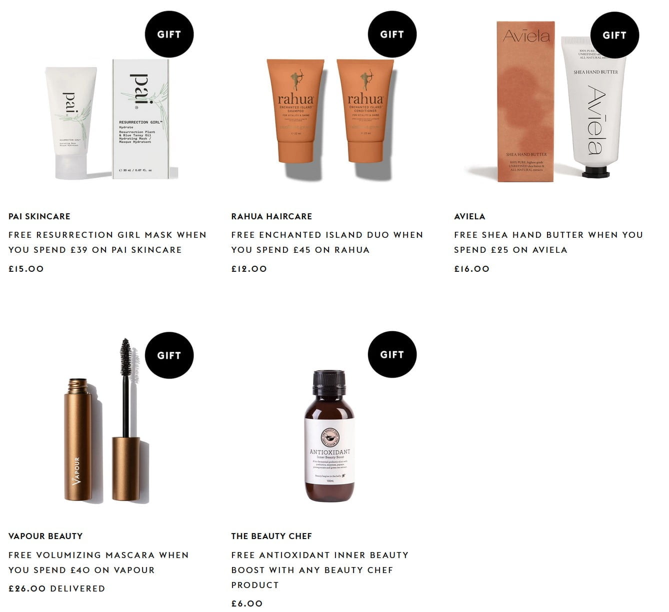 New gift with purchase offers at Content Beauty & Wellbeing