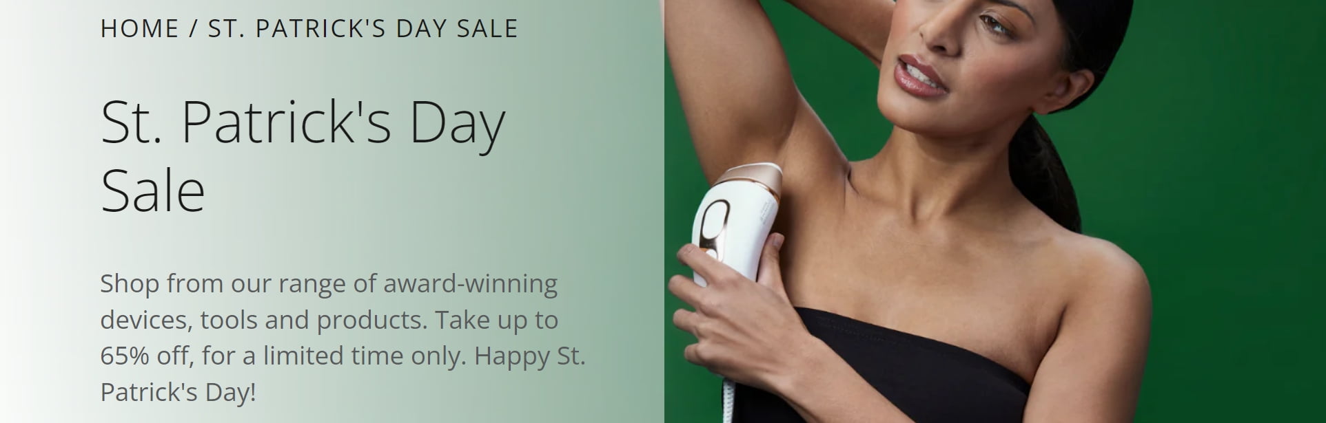 65% off in the St Patricks Day Sale at Current Body