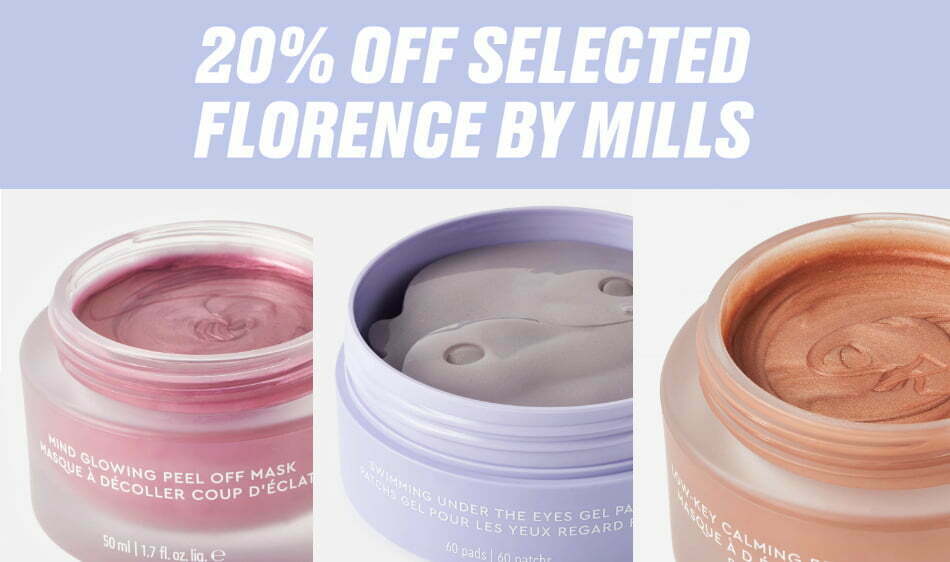 20% off Florence by Mills at BEAUTY BAY.