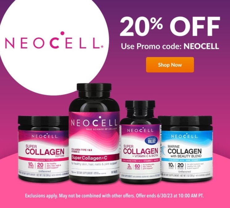 20% off the entire NeoCell collection at iHerb