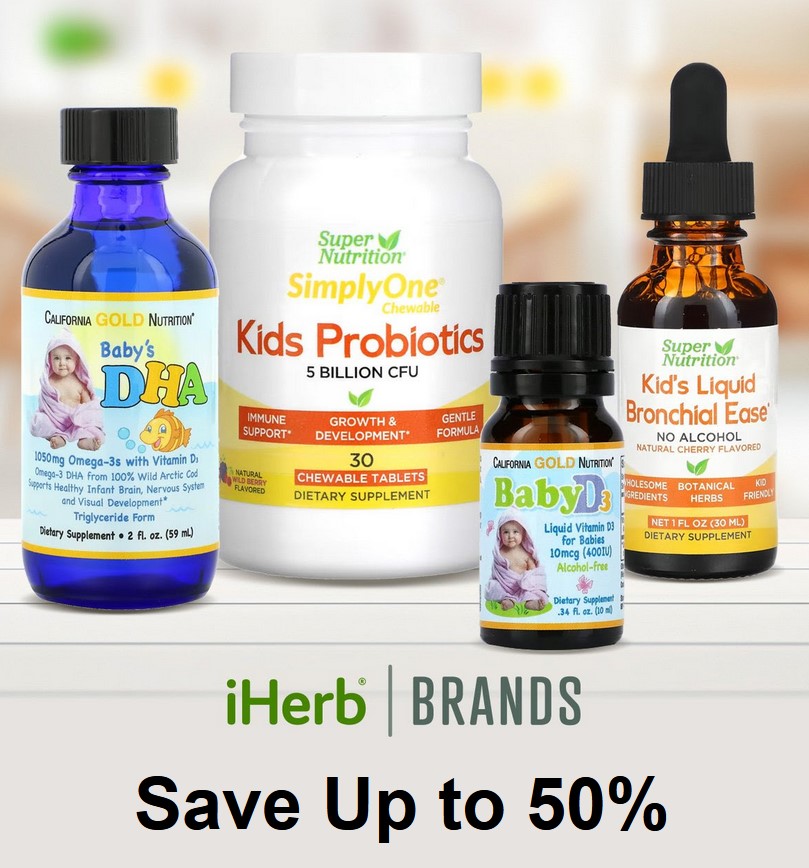 Up to 50% off Essential Nutrition for Children at iHerb.