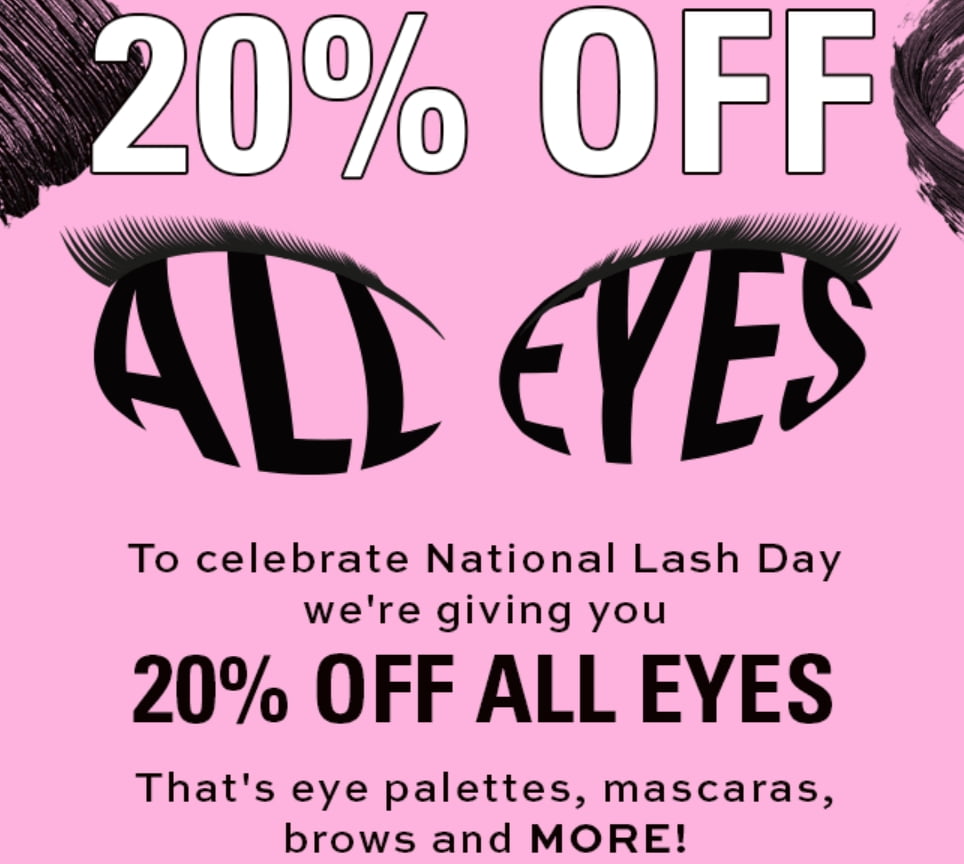 20% off selected Eyes products at Revolution