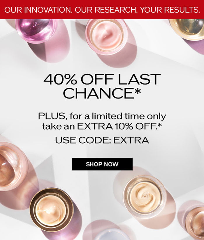 40% off selected products at Shiseido