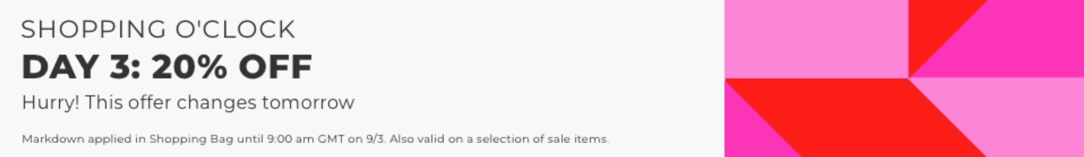 20% off selected items at YOOX