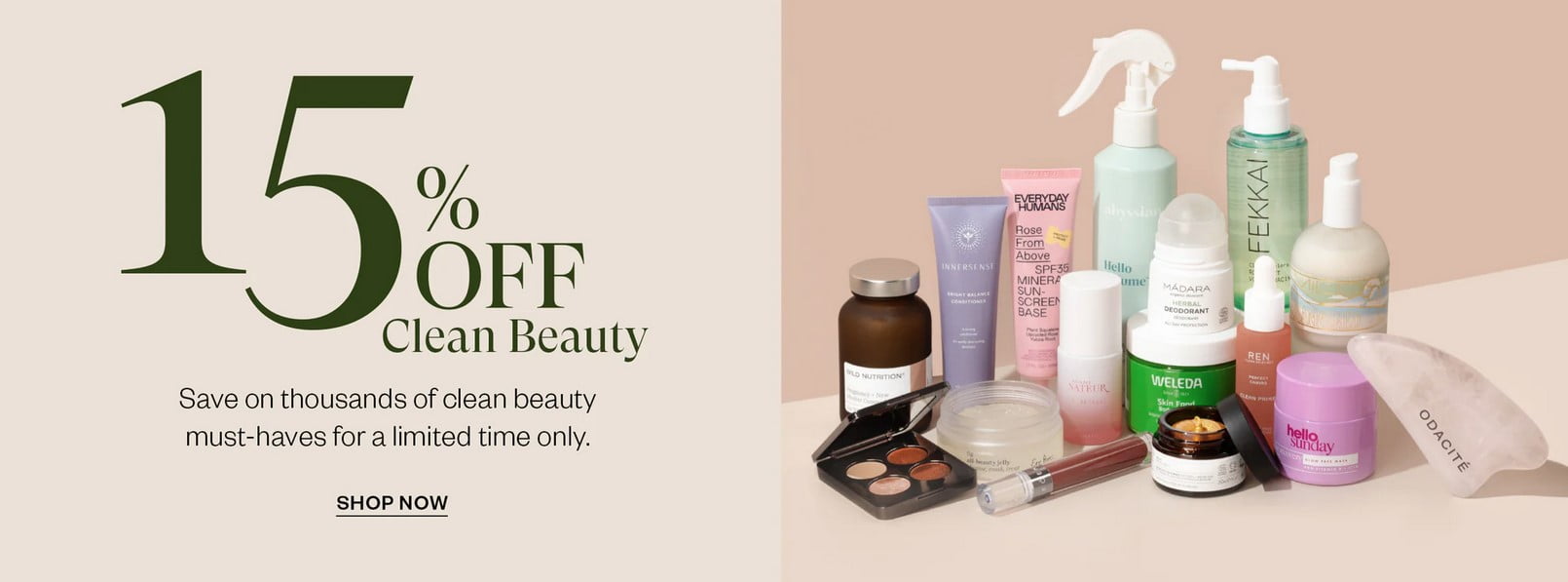 15% off Clean Beauty at Naturisimo