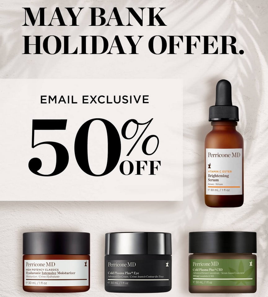 50% off selected products at Perricone MD