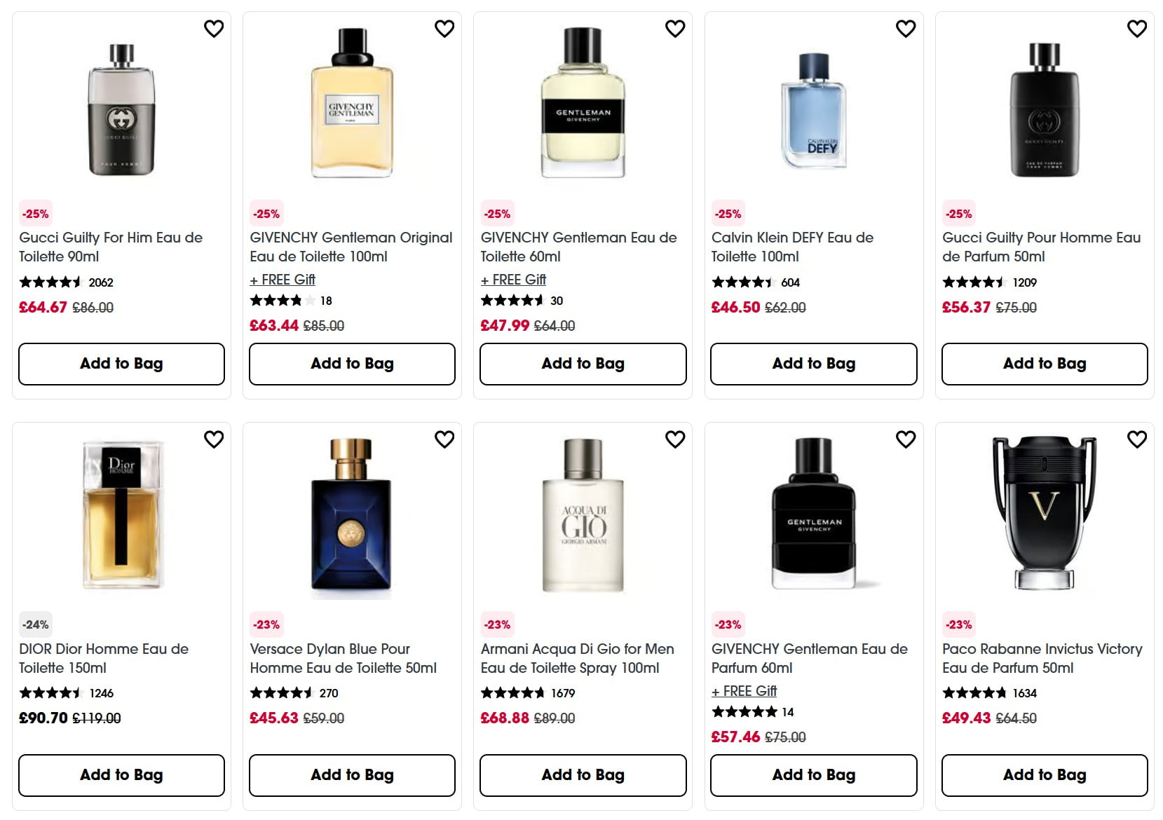 Up to 25% off Men's Grooming at Sephora UK.