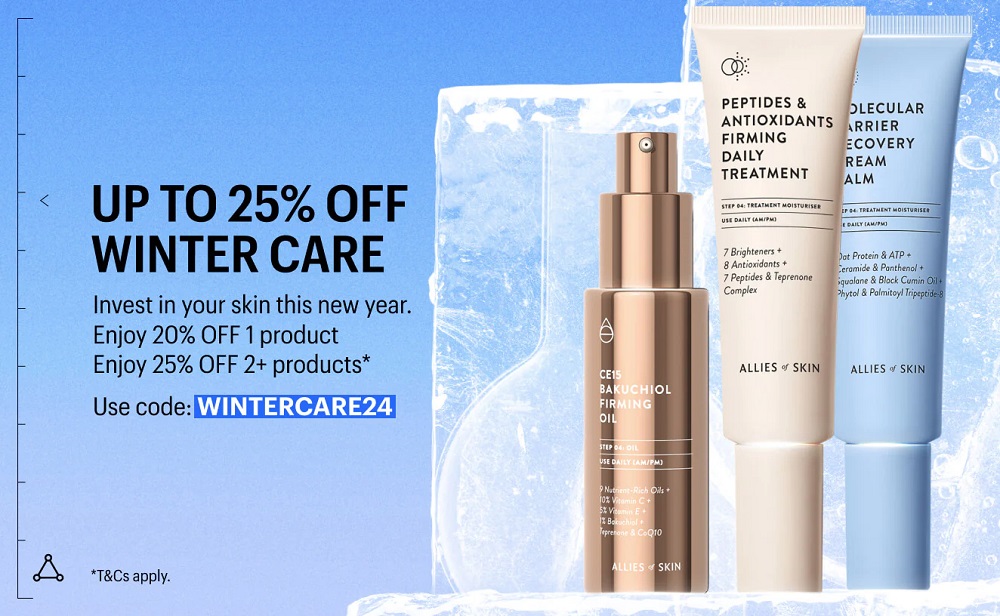 20% off on 1 or 25% off 2+ products at Allies of Skin