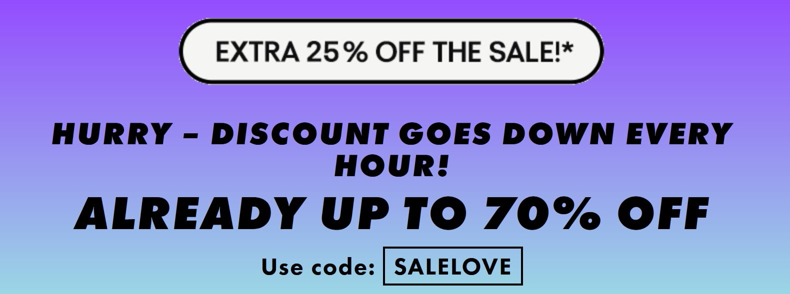 Up to an extra 25% off sale at ASOS