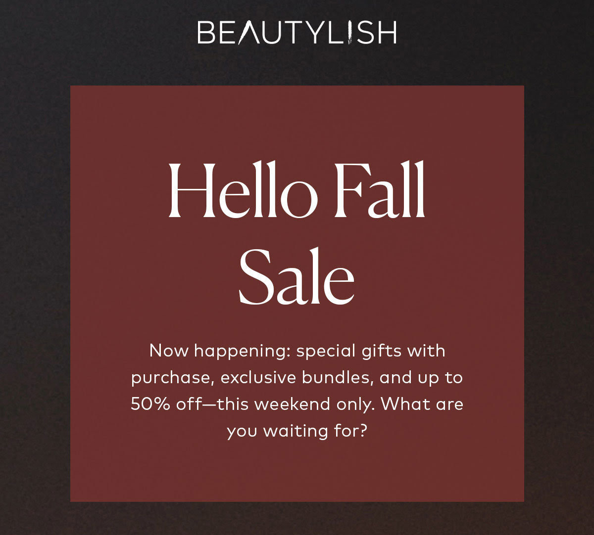Up to 50% off sale at Beautylish