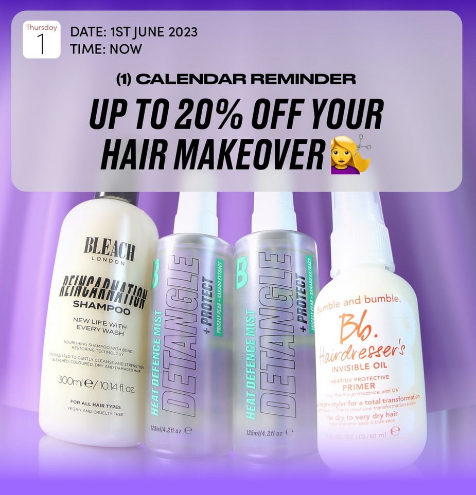Up to 20% off selected Haircare at BEAUTY BAY