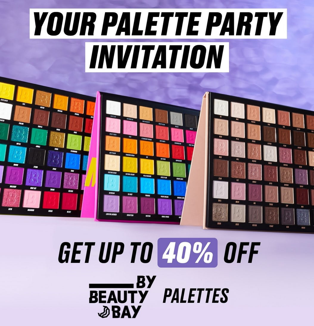 Up to 40% off By BEAUTY BAY's palettes