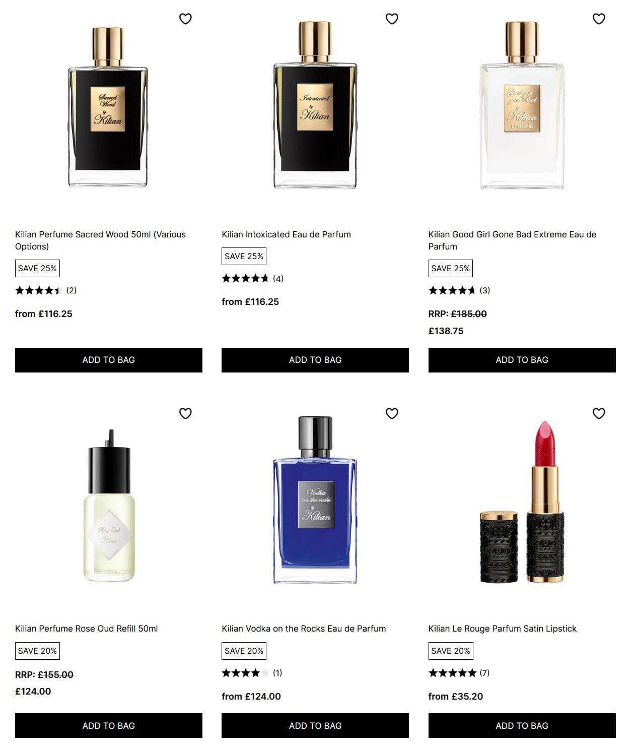 Up to 25% off Kilian at Cult Beauty
