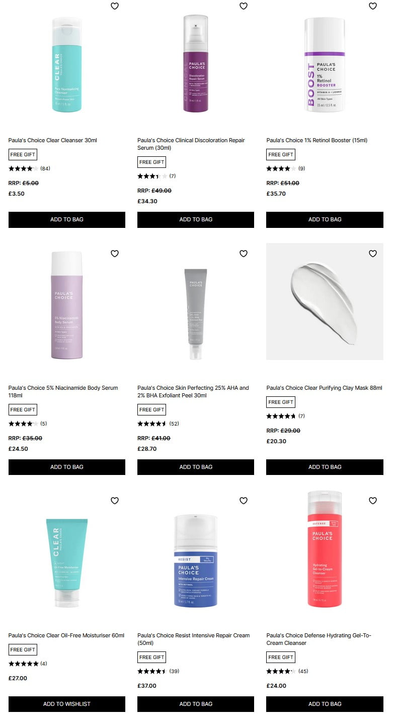 Up to 30% off Paula's Choice at Cult Beauty