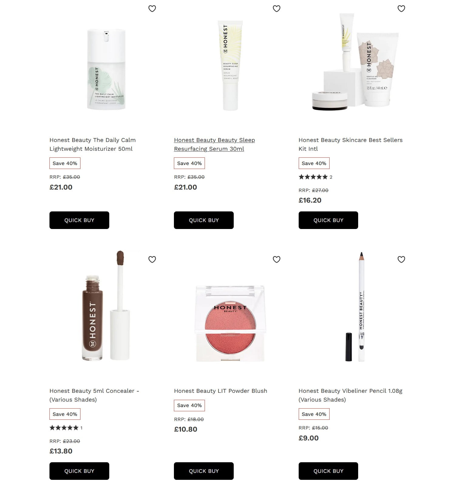 Up to 40% off Honest Beauty at Lookfantastic