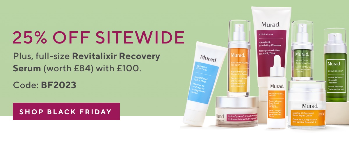 25% off sitewide at Murad + a free full-size Revitalixir Recovery Serum (worth £84) when you spend £100