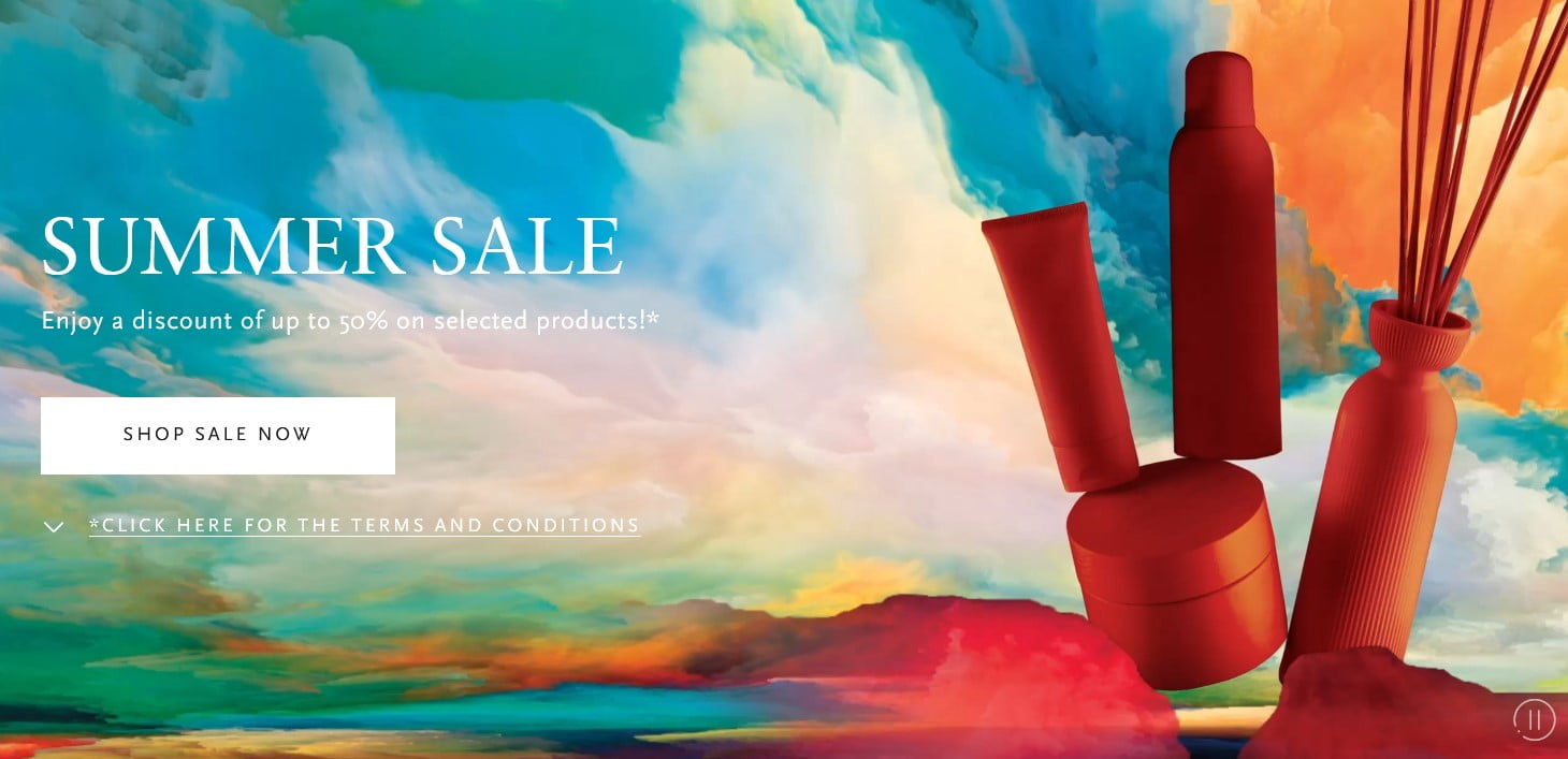 Up to 50% off summer sale at Rituals