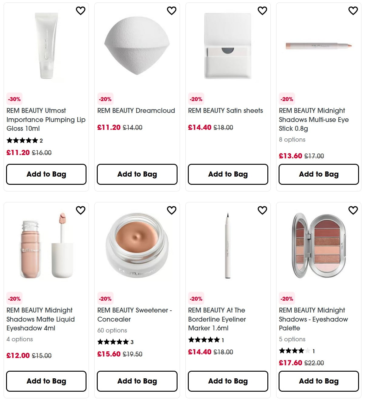 Up to 30% off R.E.M. Beauty at Sephora UK