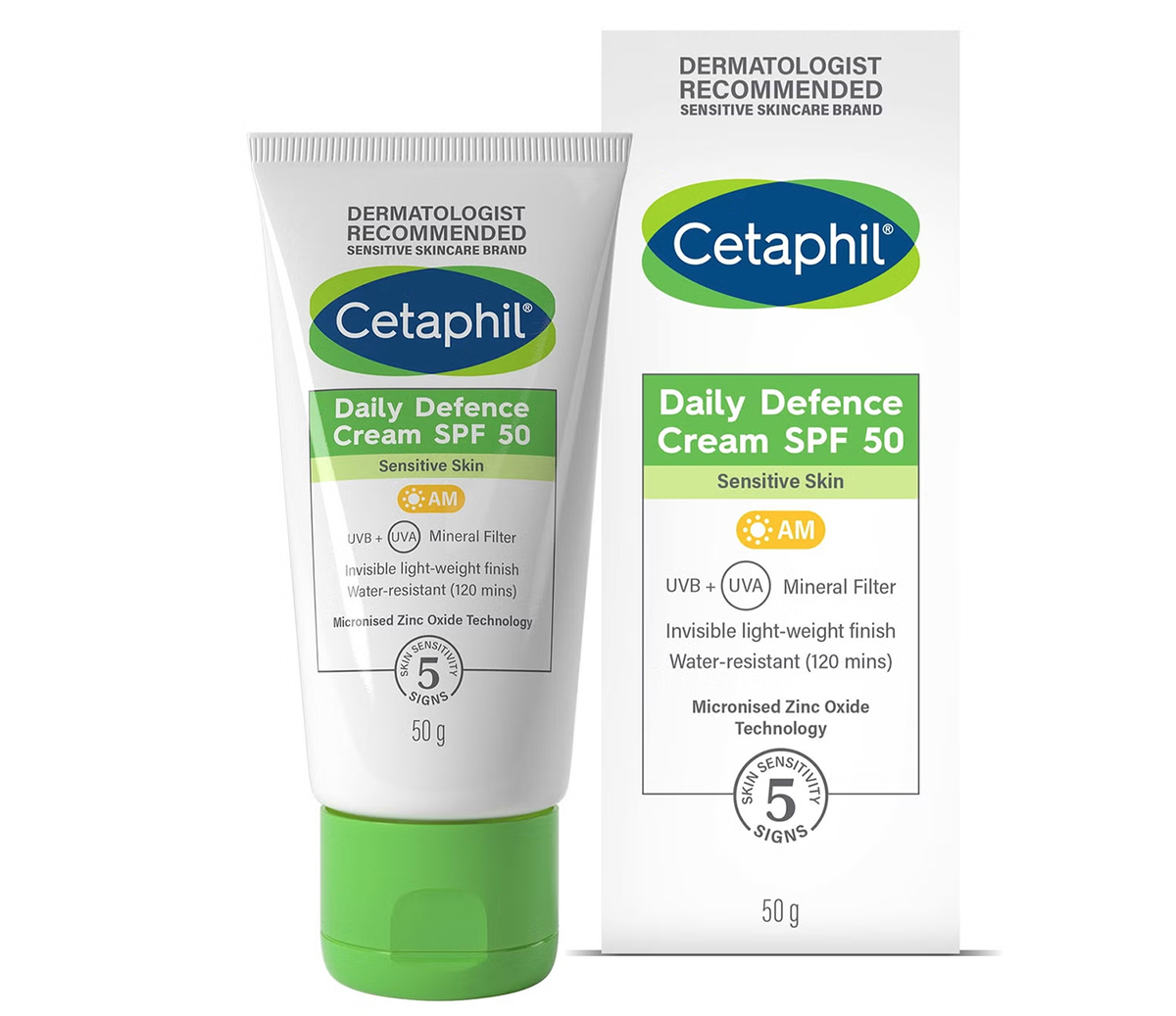 Cetaphil Daily Defence Cream SPF50 with UVA/UVB Filters for Sensitive Skin