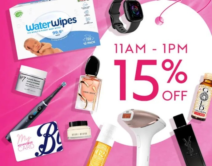 Save 15% when you spend £60 across almost everything