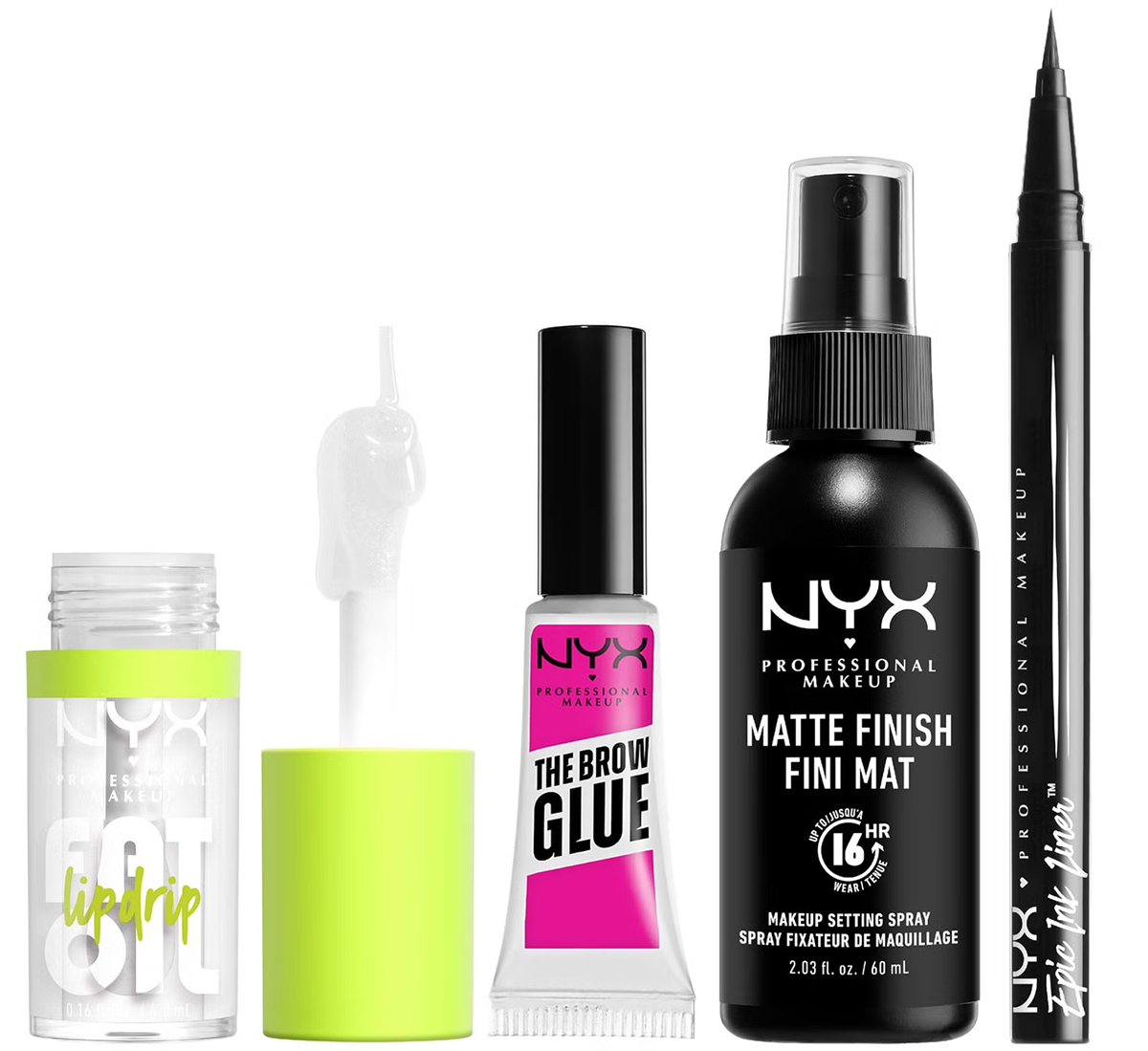 NYX Professional Makeup Iconic Hero Lip, Eye and Face Bundle