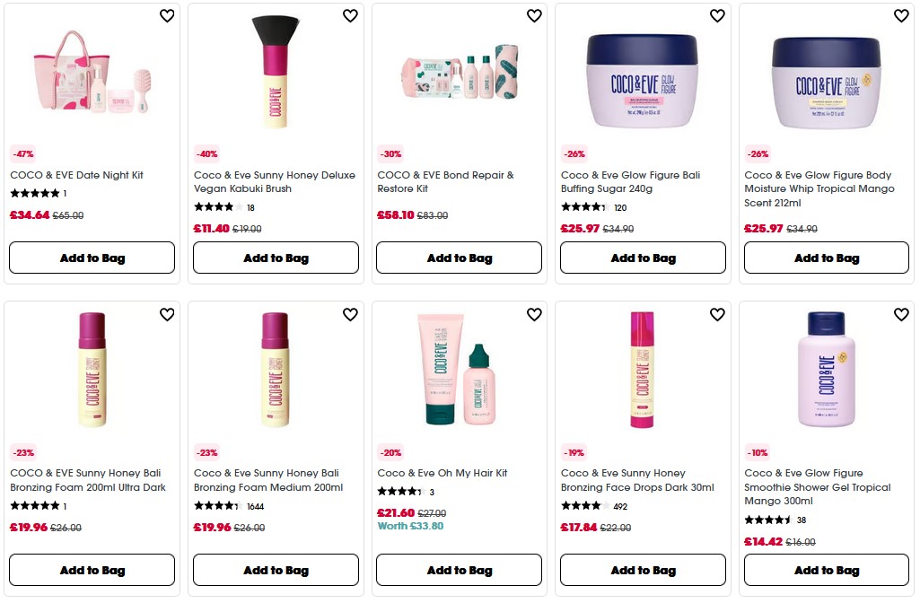Up to 47% off Coco & Eve at Sephora UK