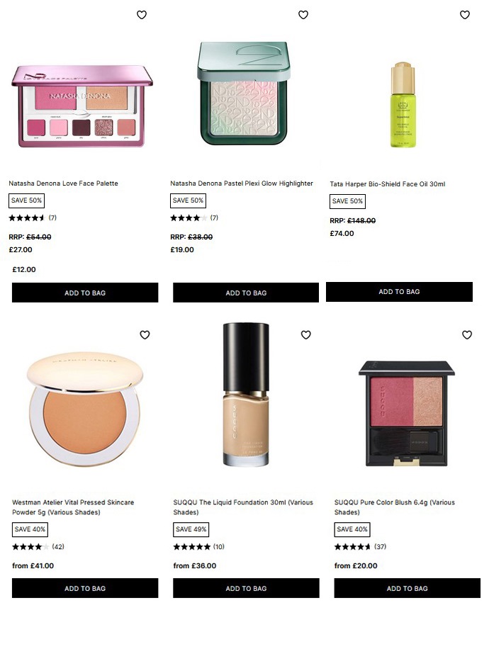 Up to 50% off Sale at Cult Beauty