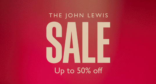 Up to 50% off sale at John Lewis