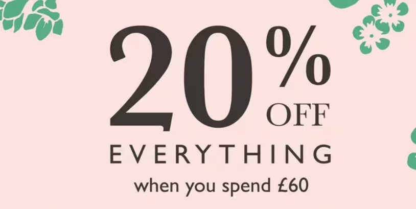 20% off when you spend £60 at Molton Brown