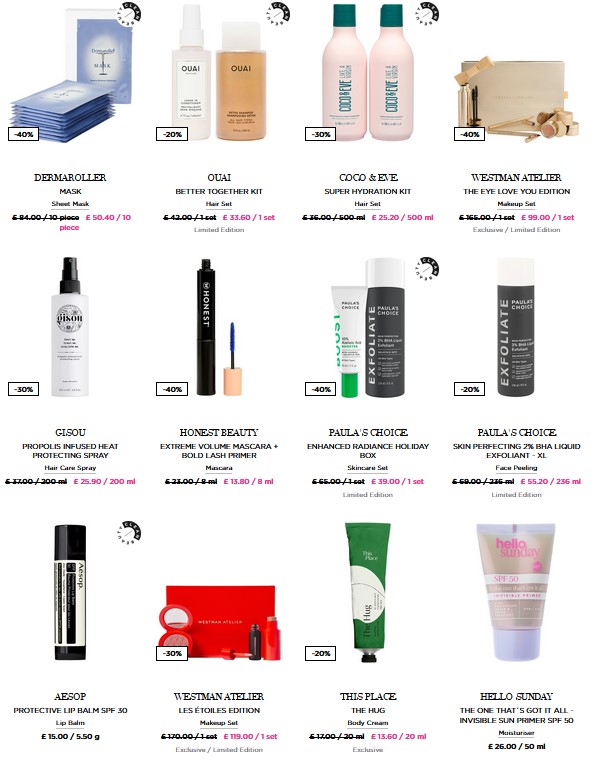 Up to 40% off sale at Niche Beauty