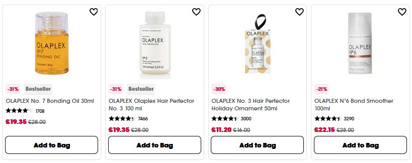 Up to 31% off Olaplex at Sephora UK