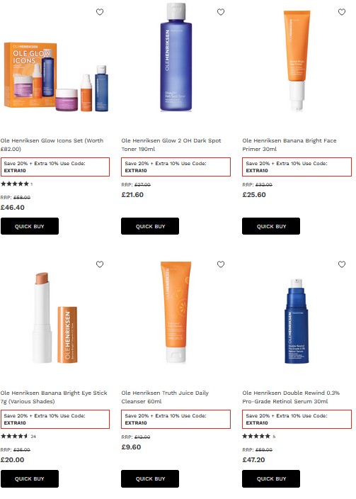 Up to 20% off Ole Henriksen at Lookfantastic