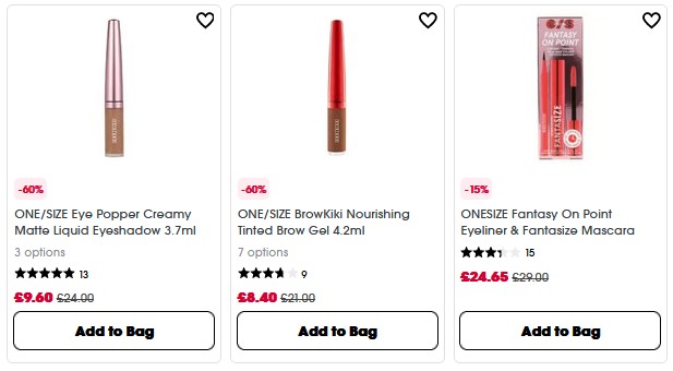 Up to 60% off selected ONE/SIZE at Sephora UK