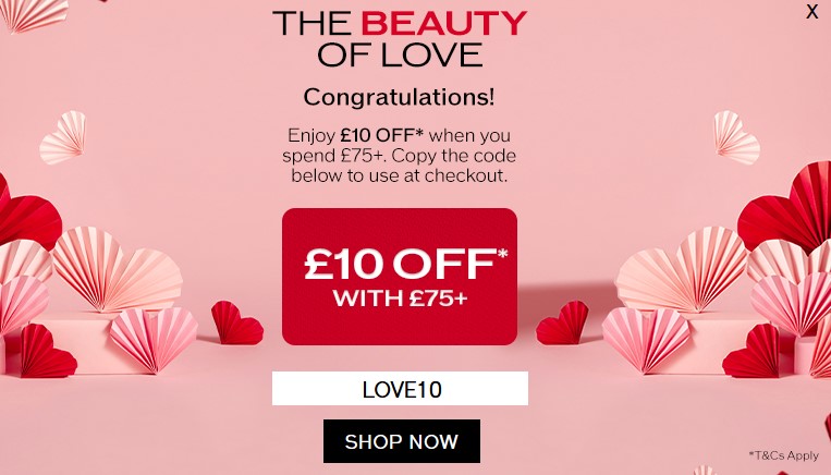 £10 off when you spend £75 at Shiseido