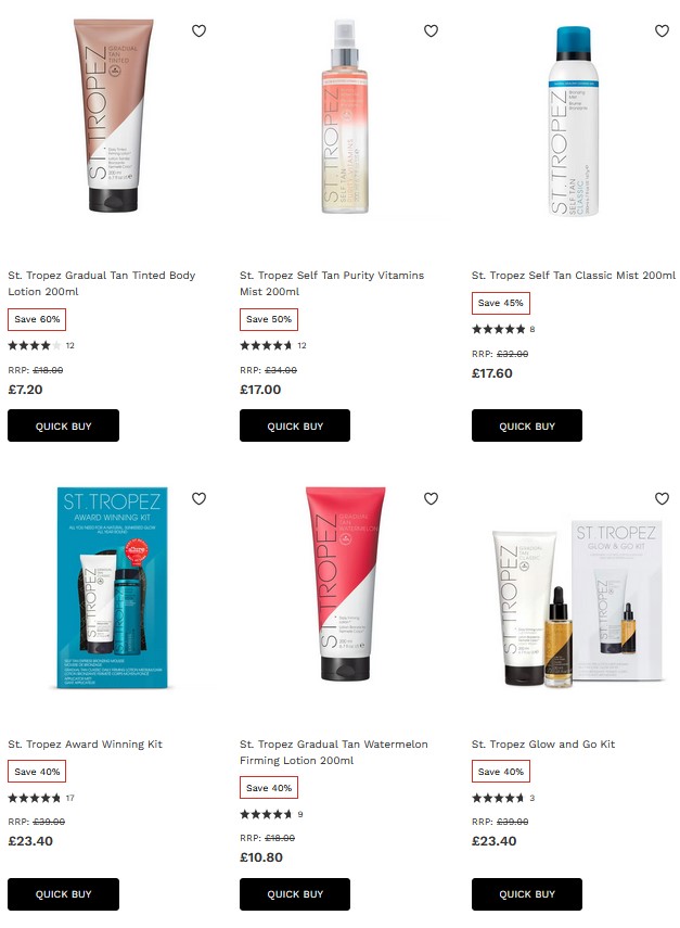 Up to 60% off St. Tropez Tan at Lookfantastic