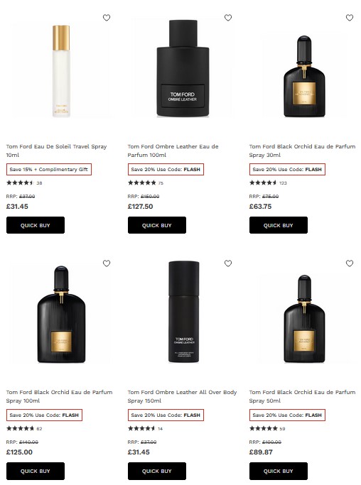 Up to 50% off Tom Ford at Lookfantastic