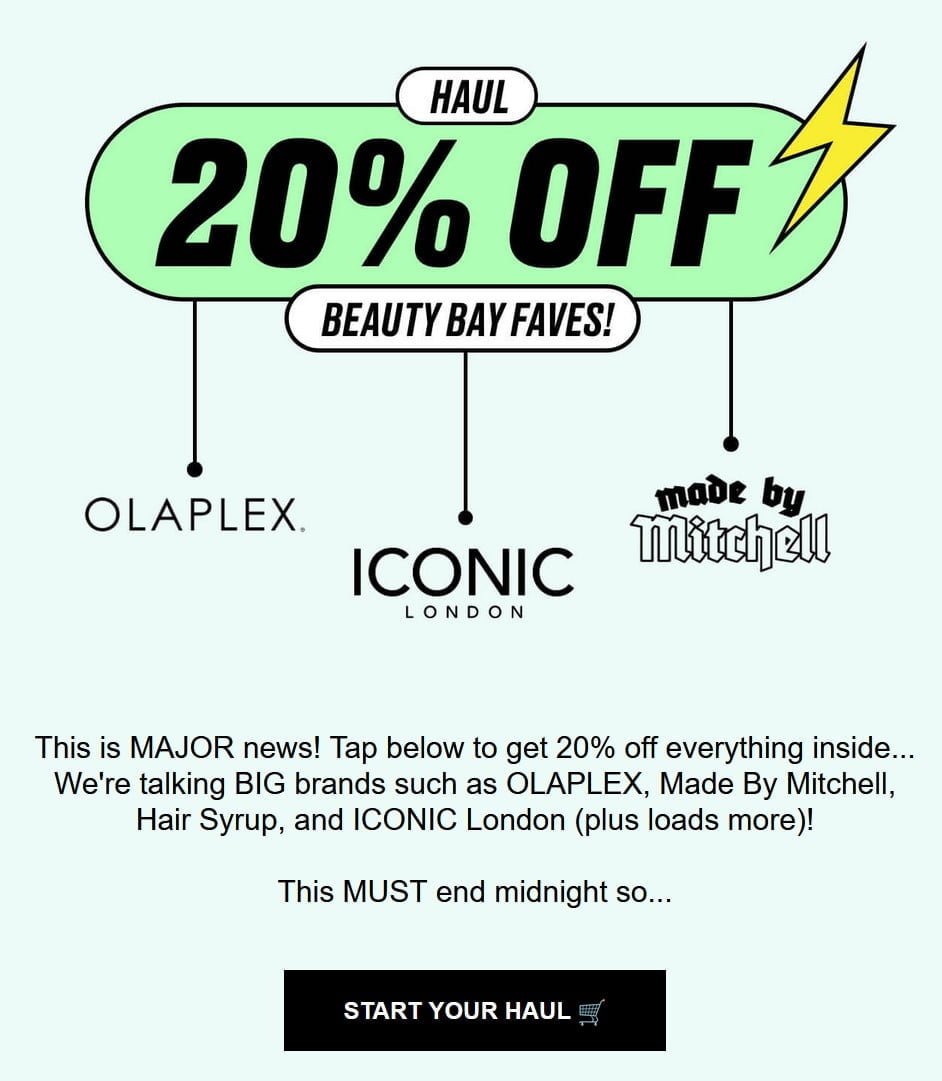20% off sitewide at BEAUTY BAY