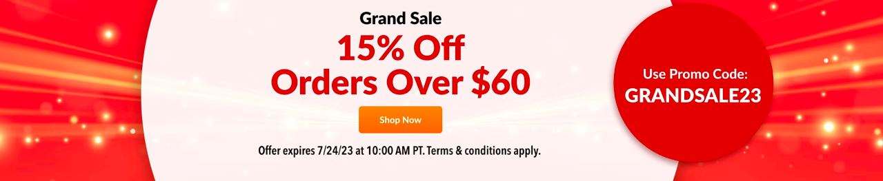 15% off orders over $60 at iHerb
