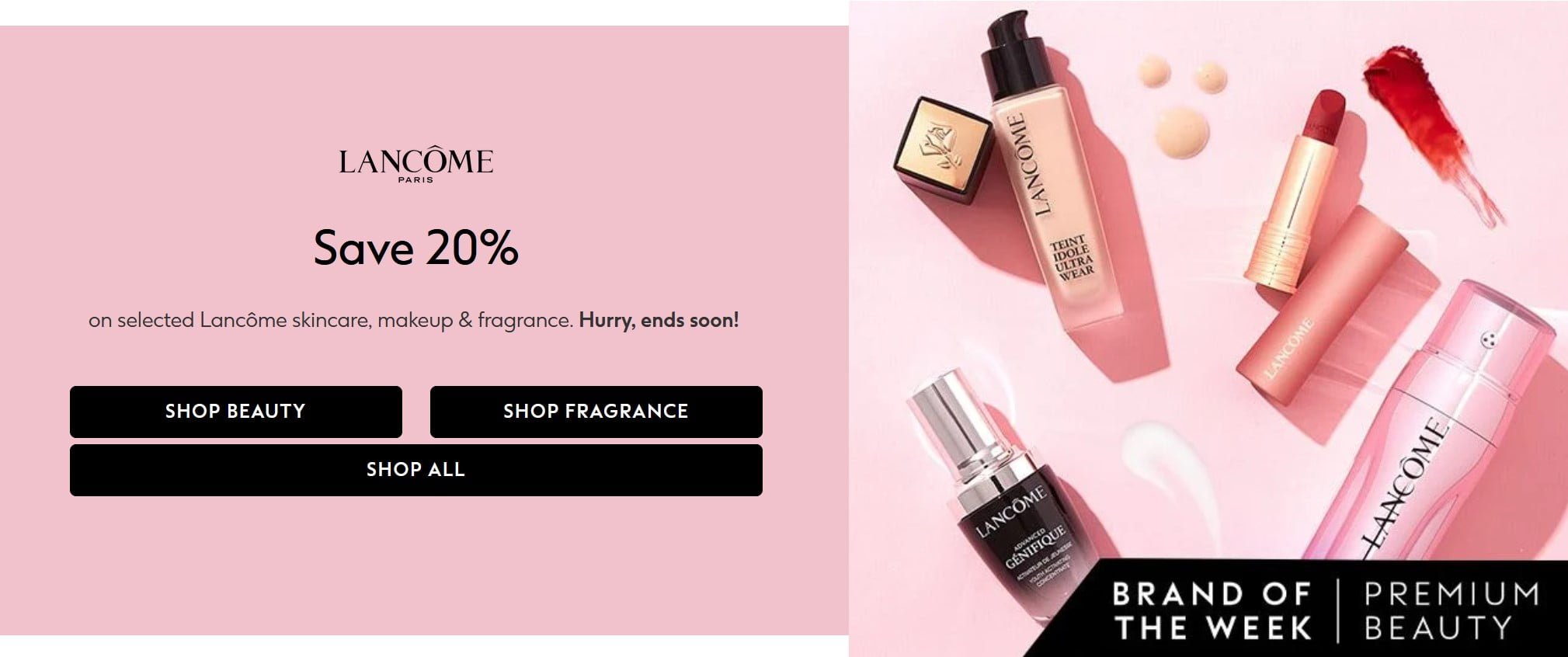 20% off Lancôme at Boots