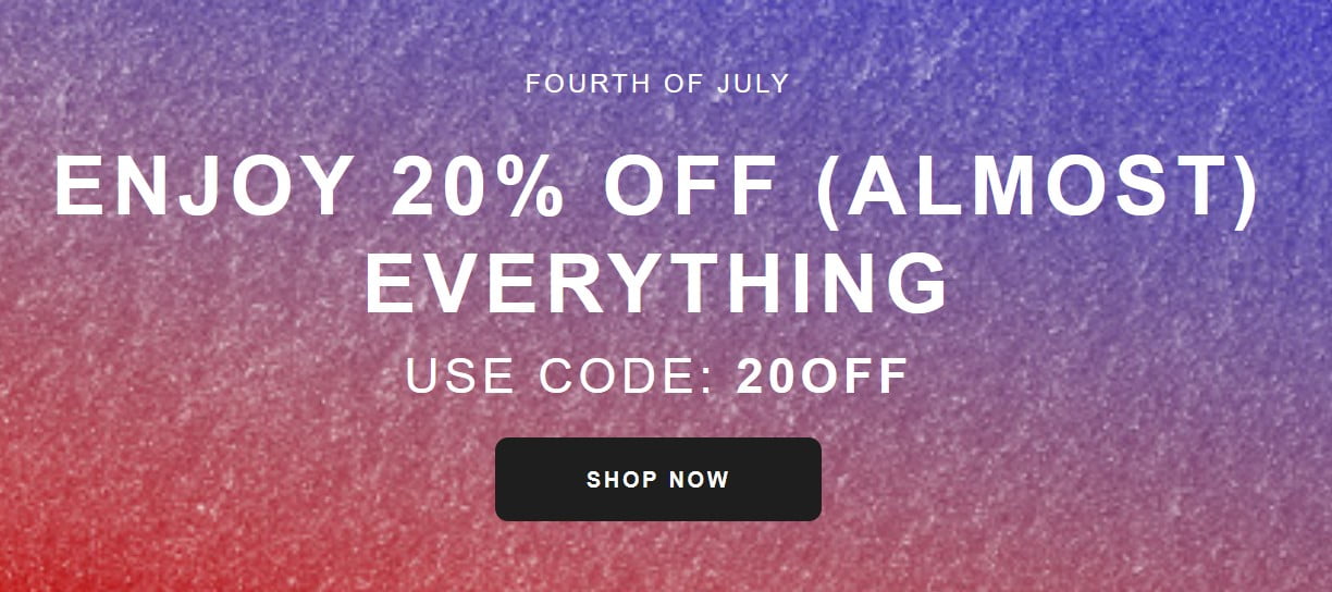 20% off (allmost) everything at Space NK (US)