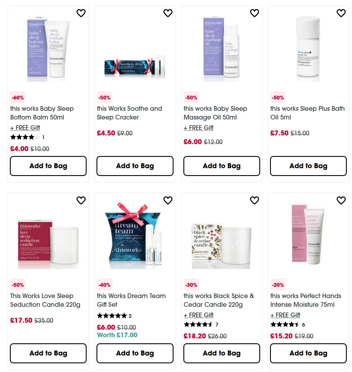Up to 60% off this works at Sephora UK.