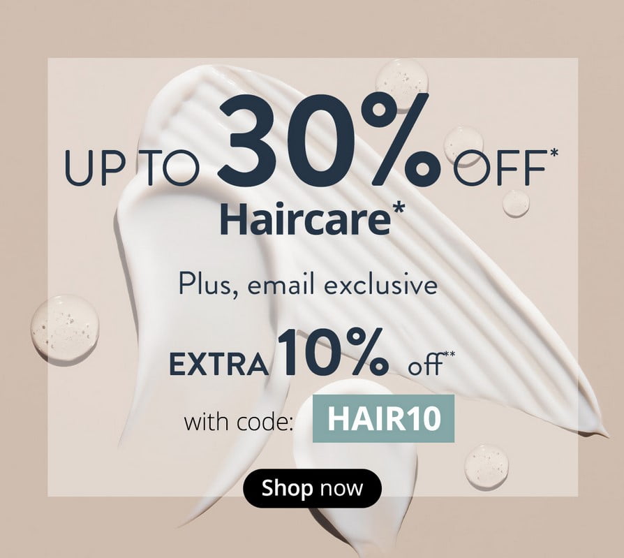 Up to 30% off Haircare at Feelunique EU