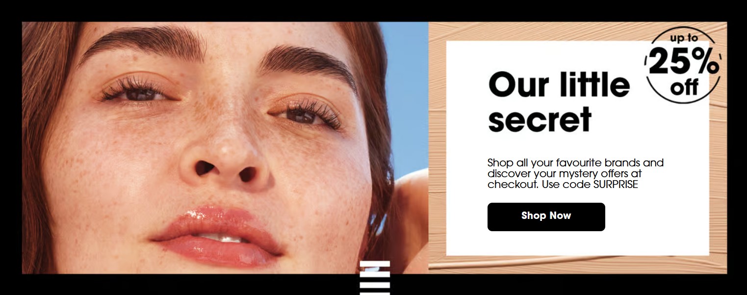 Up to 25% selected products at Sephora UK